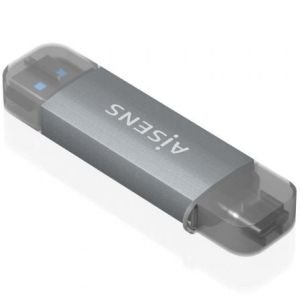 Lector de Tarjetas Externo Aisens ASCR-2AC08-GR / USB 3.1