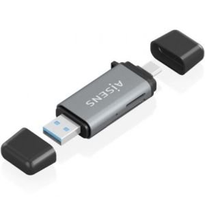 Lector de Tarjetas Externo Aisens ASCR-2AC11-GR / USB 3.1