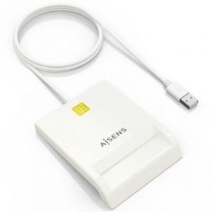 Lector de DNI y Tarjetas Aisens ASCR-SN07-W / USB 2.0 / Blanco