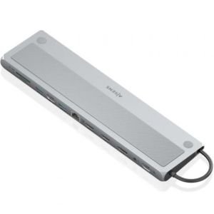 Docking USB Tipo-C Aisens ASUC-12P020-GR / 2xHDMI 4K / 3xUSB / 1xUSB Tipo-C / 1xRJ45 / 1xDisplayPort / 1xLector Tarjetas / 1xUSB Tipo-C PD / Gris