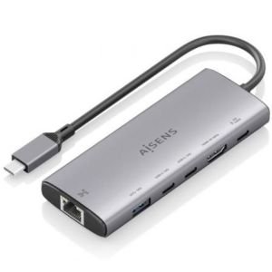 Docking USB Tipo-C Aisens ASUC-6P030-GR / 1xHDMI 4K / 1xUSB / 2xUSB Tipo-C / 1xRJ45 / 1xUSB Tipo-C PD / Gris