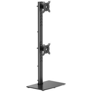 Soporte de Mesa para 2 Monitores Aisens DT34TSR-459 / Giratorio / Inclinable / hasta 12kg