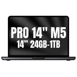 Apple Macbook Pro 14" / M5 Pro 15-Core CPU / 24GB / 1TB SSD / 16-Core GPU / Negro Espacial