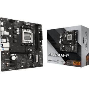 Placa Base Asrock A620AM-P / DDR5 / PCIe 4.0 / Socket AM5 / Micro ATX