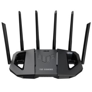 Router Inalámbrico 5G Móvil Asus TUF Gaming BE6500 / WiFi 7 / 6500Mbps / 2.4GHz 5GHz / 6 Antenas / WiFi 802.11be / ax / ac / n / a / - n / b / g