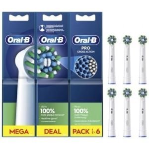 Cabezal de Recambio para cepillo Oral-B Pro Cross Action / Pack 6 uds