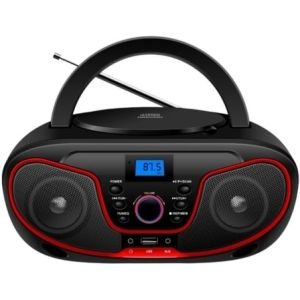 Radio CD Daewoo DW3013 / 4W / a Pilas / Rojo