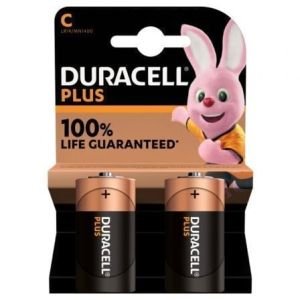 Pack de 2 Pilas C Duracell LR14 / 1.5V / Alcalinas