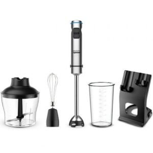 Batidora de mano Grunkel BM-1500SET / 1500W / Capacidad 0.8L / Incluye Vaso, Picadora, Varilla y Soporte