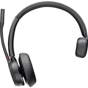 Auricular Inalámbrico Poly Voyager 4310 + Adaptador BT700 + Base de Carga / con Micrófono / Bluetooth / Negro