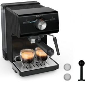 Cafetera Expreso Krups Authentic XP381810 / 1140W / 15 Bares / Negra