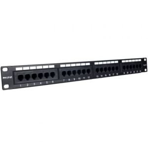 Patch Panel Phasak PU 2420 / 24 Puertos / Cat.6 / Altura 1U