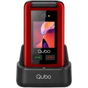 Teléfono Móvil Qubo X-247RDC 4G para Personas Mayores / Rojo
