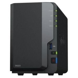 NAS Synology Diskstation DS223 / 2 Bahías 3.5"- 2.5" / 2GB DDR4 / Formato Torre