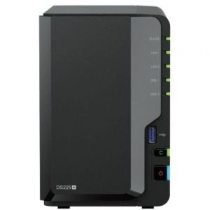 NAS Synology Diskstation DS225+ / 2 Bahías 3.5"- 2.5" / 2GB DDR4 / Formato Torre